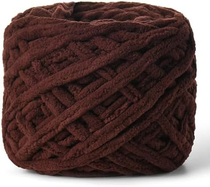 Plush Chenille Chunky Yarn 100g (49.2yd) - Fluffy Velvet Yarn Crochet for Blanket Knitting and Crocheting - Baby Yarn for Crocheting Soft - Amigurumi Yarns (Coffee) by OMoiut
