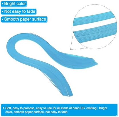 PATIKIL Quilling Strips Paper 600pcs 1.5mm 39cm Origami Paper Quilling Kits for Art DIY Hand Craft Christmas, Aquamarine Blue - Image 3