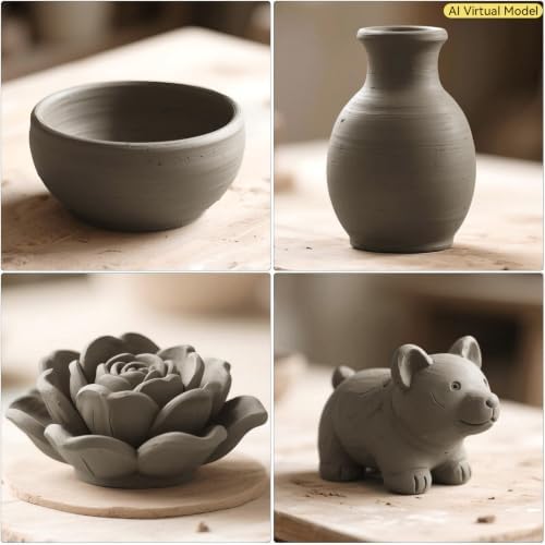 VIBRATITE 10LB Air Dry Clay, Gray Modeling Clay for Pottery & Sculpting - Image 7