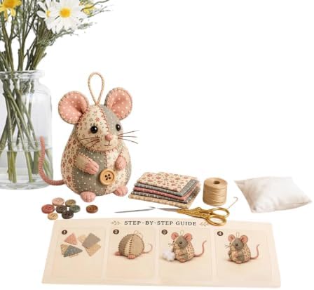 Sewing Project Kits with Buttons Mouse Ornament by Unknown