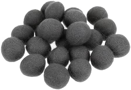 PATIKIL Wool Felt Balls Beads Wool Felting Pom 1cm 10mm Gray for Home Decor DIY Crafts Handcrafts Project Pack of 20 by PATIKIL