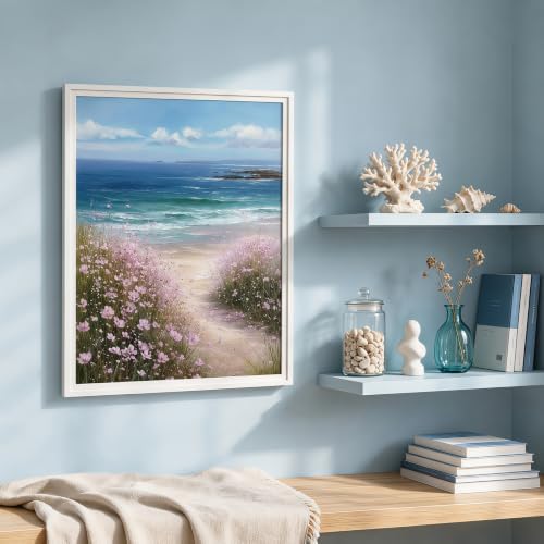 Beach Wildflower Stamped Cross Stitch Kits for Beginner 12x16 Inch - Image 3