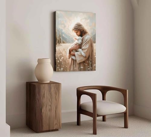 Jesus Paint by Numbers Kit for Adults Framed Canvas, Frameworkless - Image 5