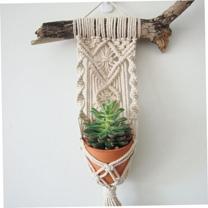 Cabilock DIY Macrame Wall Hanging Kit Macrame Cotton Cord Set Adults Beginner Kit - Image 3