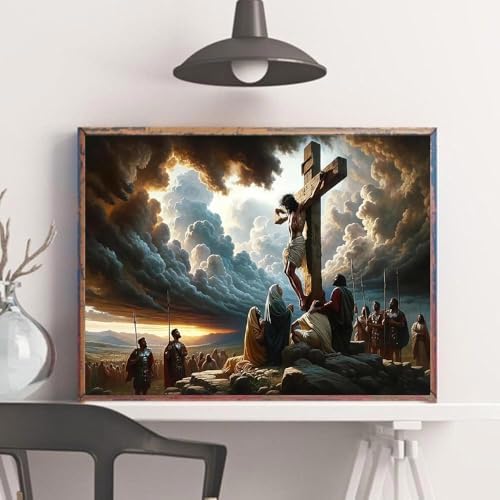 Jesus Paint by Numbers Kit for Adults Framed Canvas, Frameworkless - Image 4
