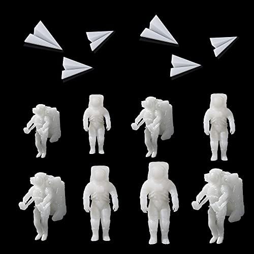 Woohome 14 PCS Resin Casting Molds Fillers 3D Astronaut Paper Airplane Embellishment Resin Supplies Kit Resin Fillers Epoxy Mould Filling Material for Art Resin Crafts DIY by Woohome