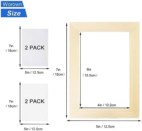 Worown A6 Wooden Paper Making Screen Kit,Paper Making Frames, Mould and Deckle for DIY Crafts - Image 2