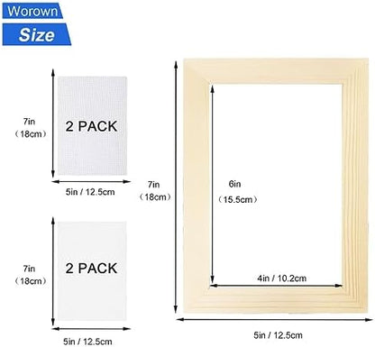 Worown A6 Wooden Paper Making Screen Kit,Paper Making Frames, Mould and Deckle for DIY Crafts - Image 2
