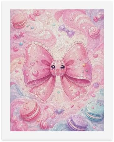 Bozfoxa Paint by Numbers Kit for Adults Beginner Pink Candy Bow by Unknown