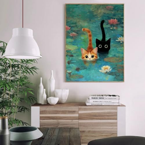 VIGEGU Black Cat Paint by Numbers Kit for Adults Beginner 16x20 Inch - Image 2