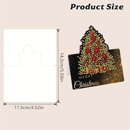 jinglinhh 6pcs Diamond Art Painting Christmas Snowman Bell Ornaments Greeting Cards with Envelopes, DIY Card Making Kits for Adults, Diamond Art Christmas Cards for Birthday Holiday Postcards - Image 2