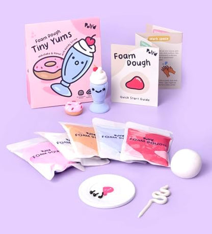 Pott’d Foam Dough Collectibles Air Dry Clay Kit for Adults, DIY Crafts Includes Clay Tools, Colourful Foam Clay, Guides for Mini Food Characters, Plant Projects and Date Night Creations - Image 5