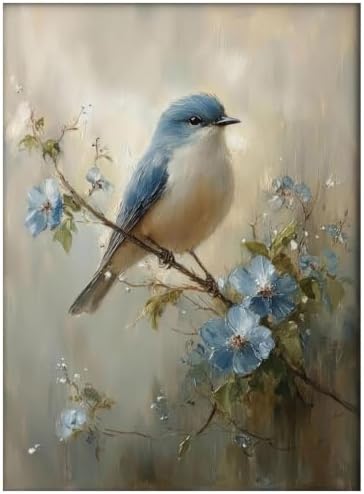 Blue Bird Paint by Numbers Kit for Adults, Color By Numbers for Adults by WUDWL