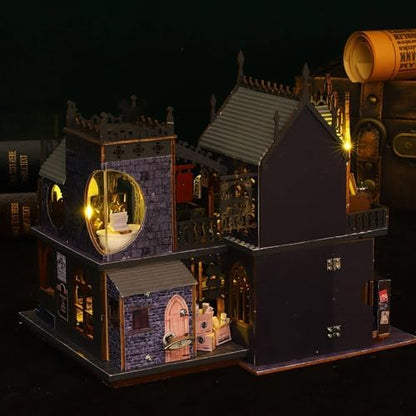 Fifijoy DIY Miniature Dollhouse Kit, Holo Magic City DIY Miniature House kit Wooden Dollhouse Kit, DIY Mini House kit for Adults to Build - Image 6