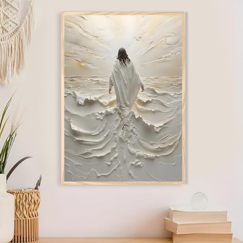 Jesus Paint by Numbers Kit for Adults Framed Canvas 12X16 in, Frameworkless - Image 4