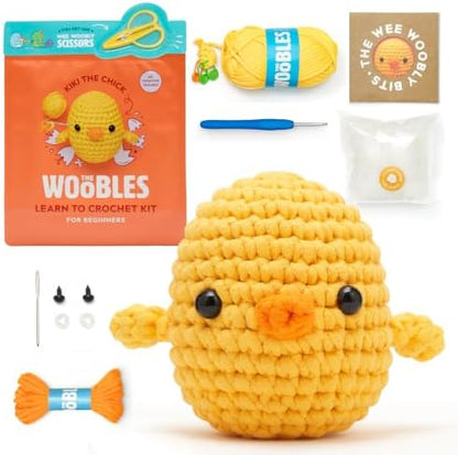The Woobles Beginner Crochet Kit with Scissor - Kiki the Chick by TheWoobles