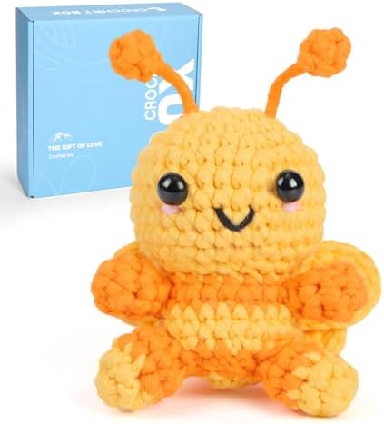 CrochetBox Bee Complete Crochet Kit for Beginners, Easy Craft for Adults by CROCHETBOX