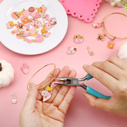 MARFOREVER 40 Pcs/20 Pairs Pink Fall Charms for Jewelry Making - Image 4