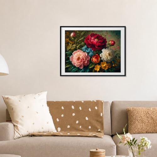 CRZMODE Flowers Paint by Numbers Kit for Adults, Peony, 20x16 inch - Image 7