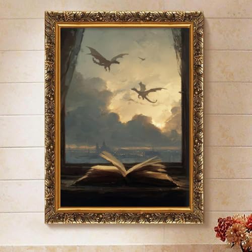 Gothic Book Paint by Numbers Kit for Adults Framed Canvas, Frameworkless - Image 5