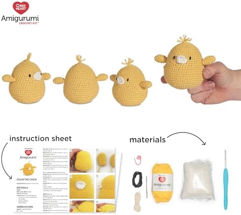 Red Heart Amigurumi Colin The Chick Kit - Image 5