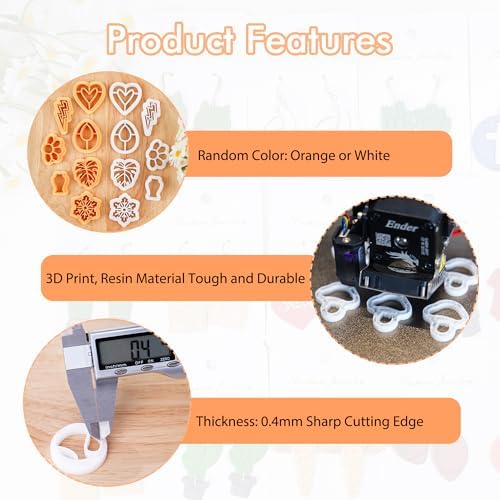 Puocaon Christmas Holiday Clay Cutters - 8 Pcs Christmas Tree Clay Cutters for Polymer Clay Jewelry Making, Christmas Jumper Socks Gloves Clay Jewelry Cutters, Cute Beanie Polymer Clay Earring Cutters - Image 6