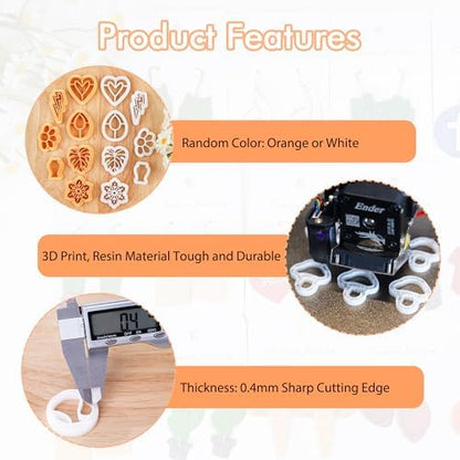 Puocaon Christmas Holiday Clay Cutters - 8 Pcs Christmas Tree Clay Cutters for Polymer Clay Jewelry Making, Christmas Jumper Socks Gloves Clay Jewelry Cutters, Cute Beanie Polymer Clay Earring Cutters - Image 6