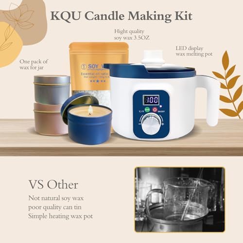 DIY Scented Candle Making Kit for Adults with Digital Wax Melting Pot - Image 3