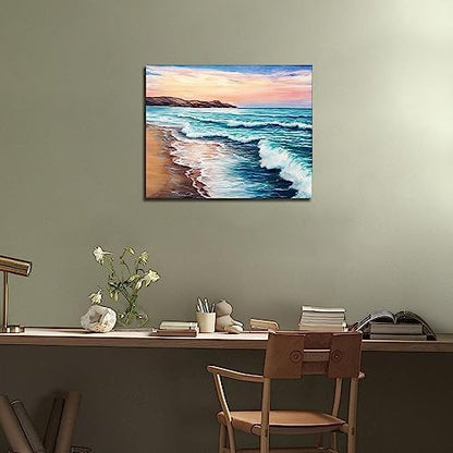 TUMOVO Colorful Seaside Landscape Paint by Numbers Craft Kit for Adults - Image 4