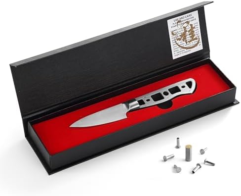 KATSURA Woodworking Project Kit –Paring Knife Blank – 3.25 Inch – Japanese Premium AUS 10, 3-Layer Forged Steel – Perfect for Woodworkers, Crafters – Classic Style Handle – NO LOGO - Image 2