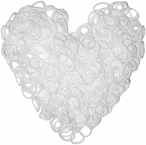 Loom Rubber Band Refill, White 900 Pcs. by Yowamho