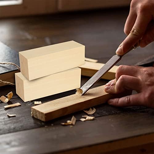 8PCS Basswood Carving Blocks, 6x2x2 inch Unfinished Wood Blocks for Crafts, Unfinished Wood Squares Wooden Blocks for Arts and Crafts - Image 4