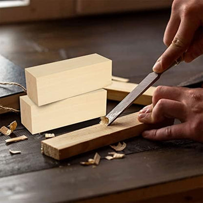 8PCS Basswood Carving Blocks, 6x2x2 inch Unfinished Wood Blocks for Crafts, Unfinished Wood Squares Wooden Blocks for Arts and Crafts - Image 4