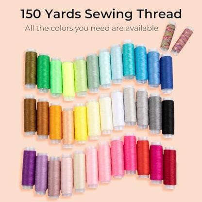 Sewing Kit for Adults, Upgraded Beginner Sewing Kit with 230pcs Sewing Accessories, Hand Needle and Thread Kit with Buttons, Portable Travel Sewing Kit for Home, Emergency, Sewing Machine, Gifting - Image 5