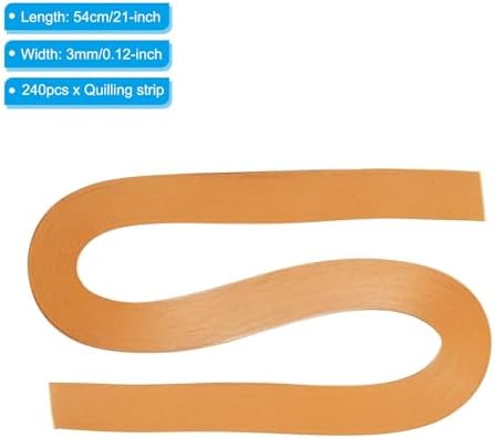 PATIKIL 360pcs Quilling Strips Paper 1/8"(3mm) 21"(54cm) Origami Paper Quilling Strip for Art DIY Hand Craft Christmas, Tan - Image 2