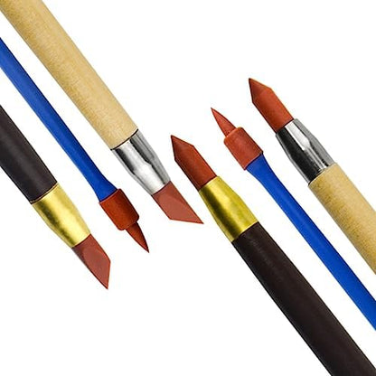 TOVOT 8PCS Silicone Paint Brushes Kit Double-Ended Silicone Clay Tools Rubber Paint Brushes for Crafts Modeling Craving Shaping - Image 3