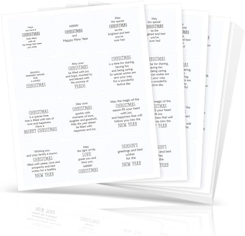 Watersay 240 Pcs Christmas Verses Peelable Stickers, 2.36 x 2.36 Inches by Unknown