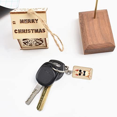 Happyay 30Pcs Unfinished Wood Pieces, Rectangle Wood Pieces with 30 Pcs Key Rings and Hemp Rope, for Craft Projects, Hanging Decorations, Painting, Laser Engraver - Image 4