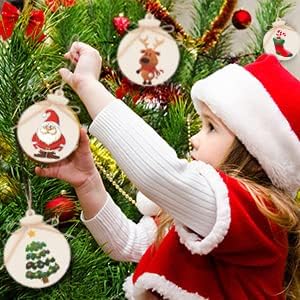 50PCS DIY Wooden Christmas Ornaments, 4" Blank Wood Ornaments for Crafts - Image 3