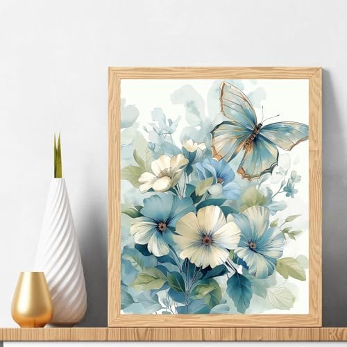 Natuyalo Paint by Numbers for Adults Beginners Paint by Number Kit Butterfly, DIY Acrylic Paint by Numbers Kits Flowers Colorful Paintworks Artwork for Adults Beginner, 16x20 Inch - Image 2