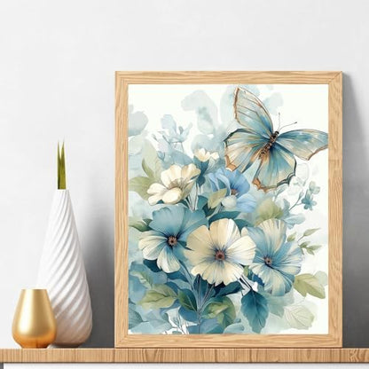 Natuyalo Paint by Numbers for Adults Beginners Paint by Number Kit Butterfly, DIY Acrylic Paint by Numbers Kits Flowers Colorful Paintworks Artwork for Adults Beginner, 16x20 Inch - Image 2