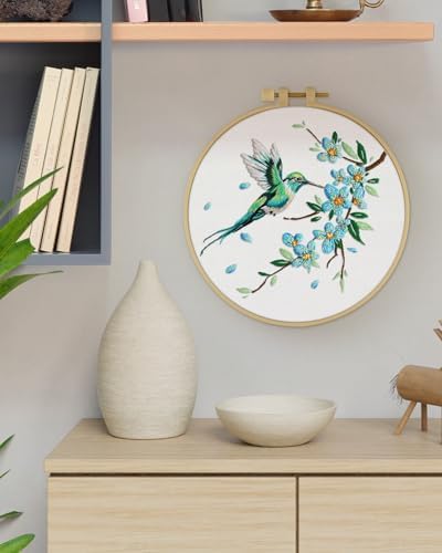 ERKOON Embroidery Kit for Beginners Adult, Hummingbird Embroidery Set - Image 7
