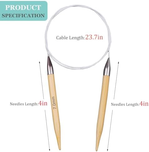 Weabetfu 32inch Bamboo Circular Knitting Needles 7mm - Image 2