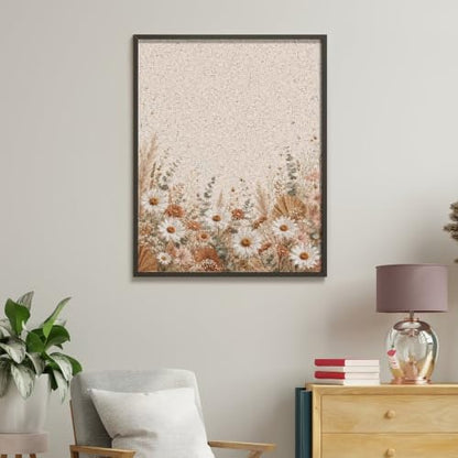 Paint by Numbers Kit for Adults Beginner Art Decor Cream Daisy Pampas - Image 4