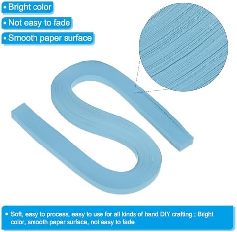 PATIKIL 120pcs Quilling Paper Strips Paper Flowers Quilling Kits 3/8"(10mm) Origami Paper for Adults Beginner Art Craft, 21"(54cm) Pastel Blue - Image 3