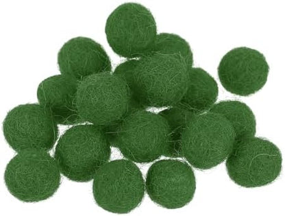 PATIKIL Wool Felt Balls Beads Wool Felting Pom 1cm 10mm Army Green for Home Decor DIY Crafts Handcrafts Project Pack of 20 by PATIKIL