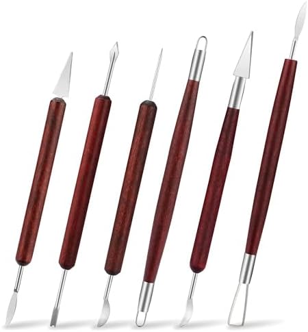 LINPHCEY 6-Piece Clay Sculpting Tools Set Perfect for Polymer Air Dry Modeling Clay Beginners & Professionals Ideal for DIY Pottery & Ceramics Tools for Clay Sculpting & Crafting by LINPHCEY