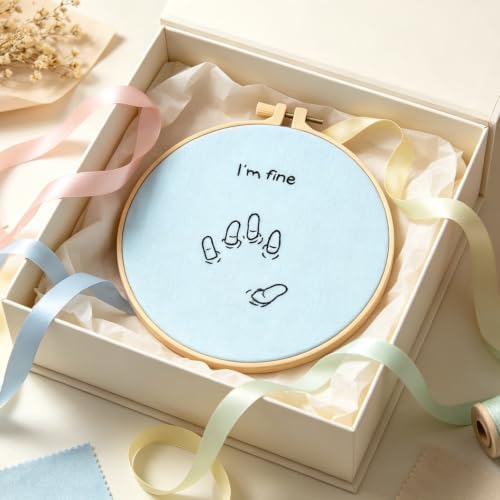 Crafmanoe Easy Hand Embroidery Kits for Adults Beginners, Embroidery Starters Kits, Stamped Cross Stitch Kits Needlepoint Kits for Beginners Adults, Embroidery Hoop, Thread, Fabric and Video Tutorial - Image 7