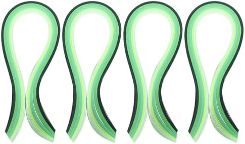 PATIKIL 390 x 7mm Rainbow Quilling Strips Paper,400 Pcs Origami Paper Quilling Strip for Art DIY Hand Craft Christmas, Gradient Green by PATIKIL