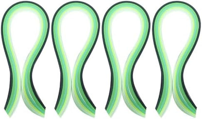 PATIKIL 390 x 7mm Rainbow Quilling Strips Paper,400 Pcs Origami Paper Quilling Strip for Art DIY Hand Craft Christmas, Gradient Green by PATIKIL
